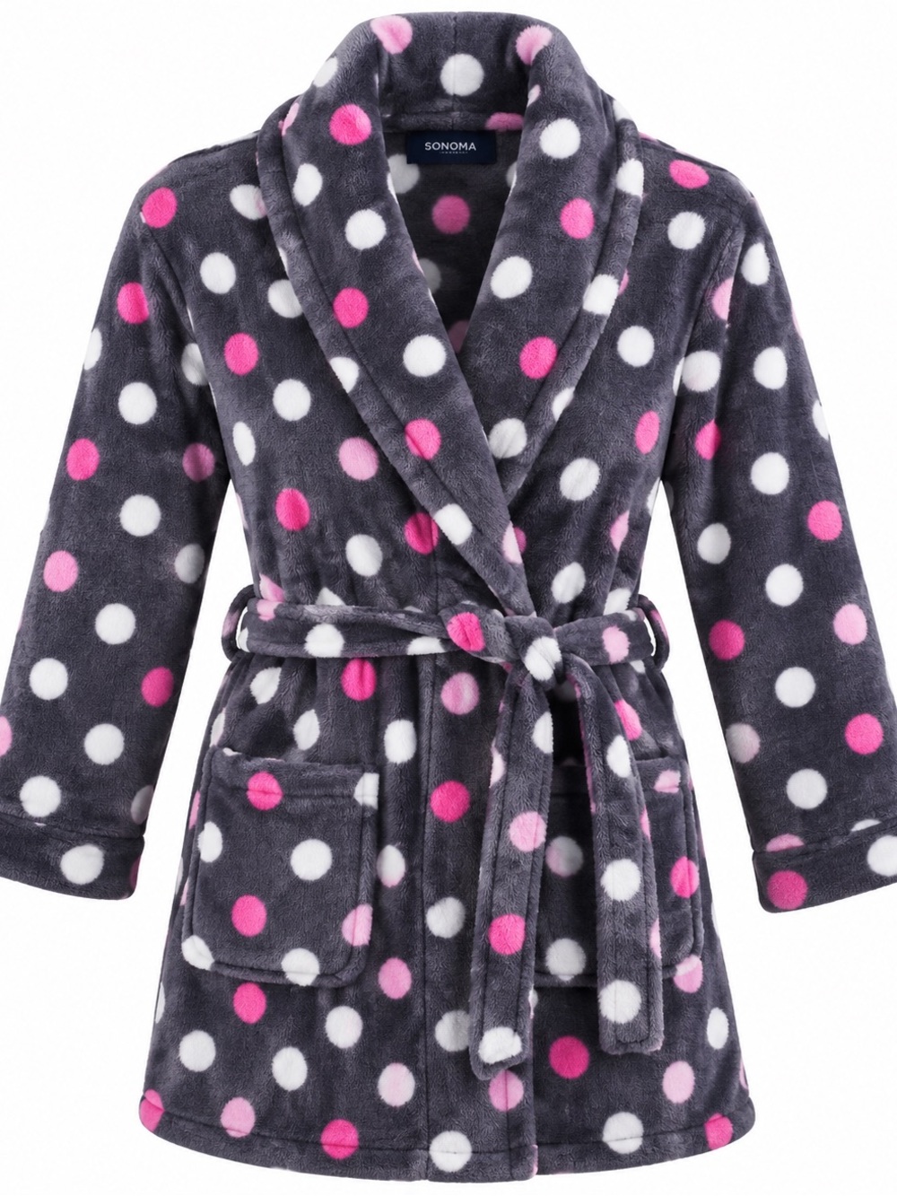 Sonoma gently worn great polka robe with pockets